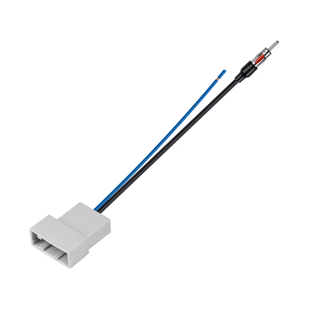 O cabo de antena Nissan serve como extensão, para fazer a ligação entre o aparelho de som e o plug de antena original do veículo.