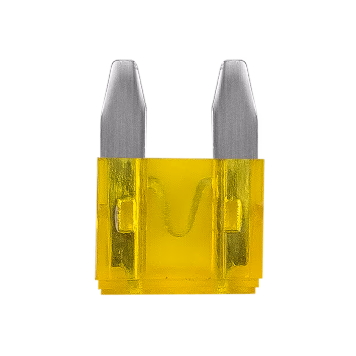FUSÍVEL DE LÂMINA MINI 20 - AMARELO EM PÉ PERMAK 64-E