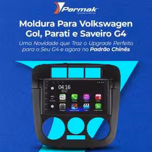 Moldura 2DIN para VW Gol, Parati e Saveiro G4