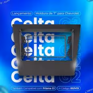 Moldura 7” para Chevrolet Celta e Prisma G1
