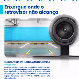 Câmera de Ré Borboleta Dinâmica 